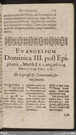 Evangelium Dominica III. post Epiphania