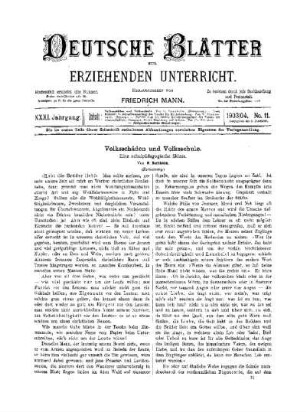 Volksschäden und Volksschule : eine schulpädagogische Skizze ; (Fortsetzung)