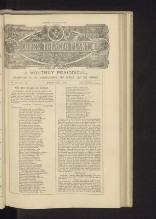 Cope's Tobacco Plant. No. 35. - Vol. I. February, 1873.