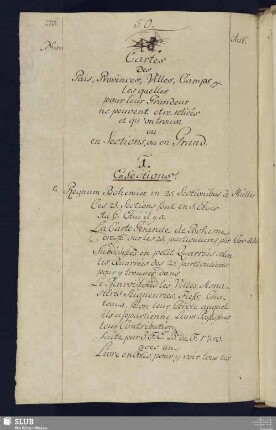 [III. Cartes des Pais, Provinces, Villes, Camps etc.]