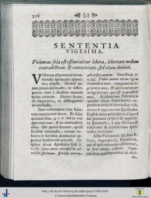 Sententia XX.