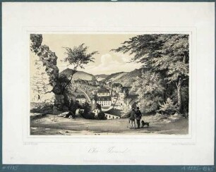Blick auf Tharandt von der Burgruine aus