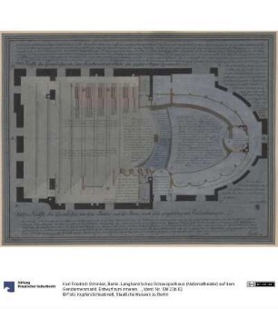 Berlin. Langhans'sches Schauspielhaus (Nationaltheater) auf dem Gendarmenmarkt. Entwurf zum inneren Umbau