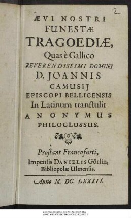 Aevi Nostri Funestae Tragoediae