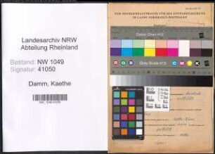 Entnazifizierung Kaethe Damm , geb. 14.11.1921 ()