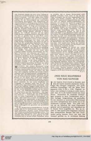 29: Zwei neue Bildwerke von Max Klinger