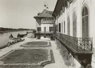 Wasserpalais, Ansicht der Elbfront gegen den Mittelbau