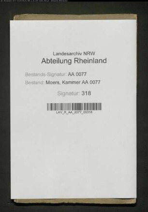 Hebebuch von Jahrschatz, Dienstgeld und Getreide für das Kirchspiel Baerl (und Eversael)