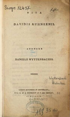 Vita Davidis Ruhnkenii
