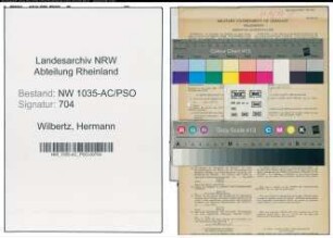 Entnazifizierung Hermann Wilbertz , geb. 20.12.1897 (Kaufmaennischer Angestellter)