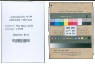 Entnazifizierung Emil Schoeler , geb. 06.11.1886 (Riemendreher)