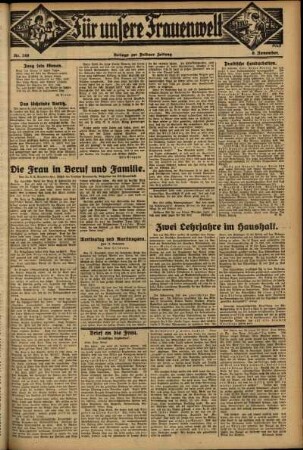Zweite Ausgabe vom Donnerstag, den 09. November 1933.