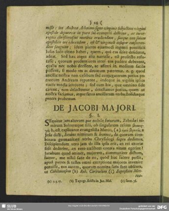 De Jacobi Majori