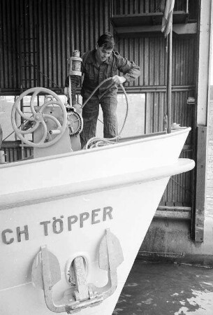 Eröffnung der Sommersaison für die städtischen Motorboote im Karlsruher Rheinhafen.