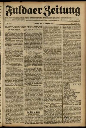 Ausgabe vom Freitag, den 11. August 1916.