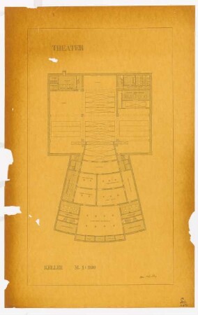 Theater: Grundriss Keller M 1:200