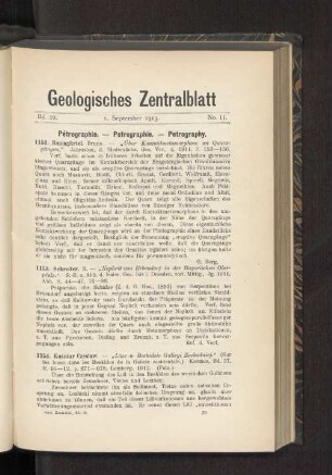1. September 1913. No. 11.