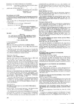 Hinweise des volkseigenen Verlages Volk und Wissen Berlin auf Neuerscheinungen und wieder lieferbare, nachgedruckte Titel : 110/63 vom 2. Oktober 1963 ; [Mitteilungen]