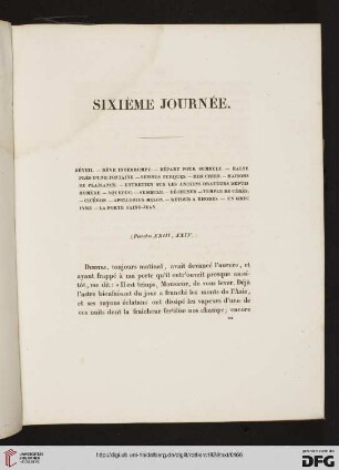 Sixième journée