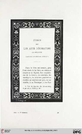 2. Pér. 22.1880: Études sur les arts décoratifs, 2 : la reliure