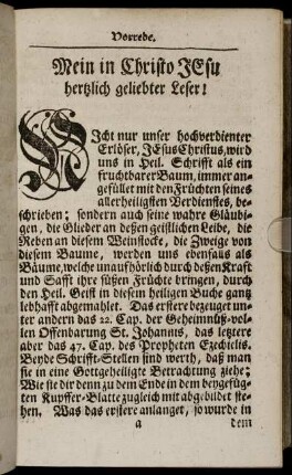 Mein in Christo Jesu herzlich geliebter Leser!