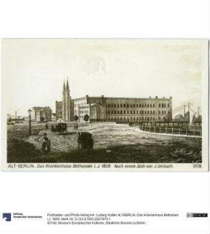 ALT-BERLIN. Das Krankenhaus Bethanien i.J. 1859