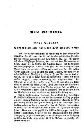 Erste Periode. Vorgeschichtliche Zeit, von 4000 bis 2000 v. Chr