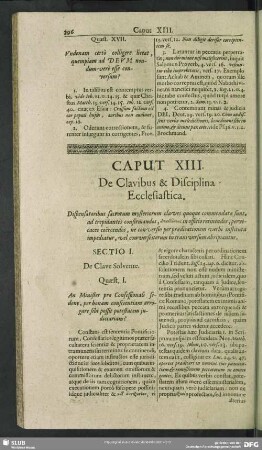 Caput XIII. De Clavibus & Disciplina Ecclesiastica