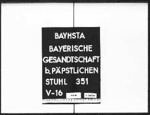 Die Etikette hinsichtlich Zeitpunkt und Kleidung für eine Audienz dreier bayerischen Offiziale beim Papst und beim Kardinalstaatssekretär.