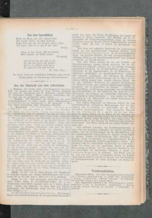 [Und soll es sein und muß es sein] : [Aus dem Spruchschatz]
