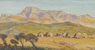 Das Erongogebirge in Südwestafrika, von Etiro gesehen