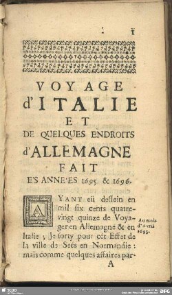 Au mois d'Avril 1695