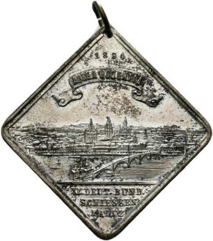 Klippe auf das XI. Deutsche Bundesschießen in Mainz 1894 - Klippe