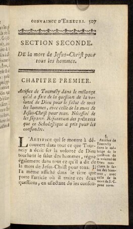 507-537, Chapitre Premiere.