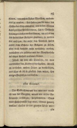 1ster Einwurf. - 3ter Einwurf.