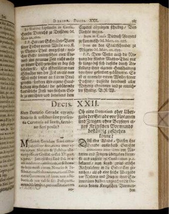 Decis XXII. - Decis XXIV.
