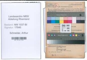 Entnazifizierung Arthur Schneider , geb. 31.10.1909 (Kriminalassistent)