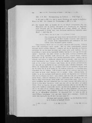 Versammlung zu Lübeck. - 1442 Sept. 1.