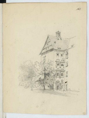 Kloster (?): Perspektivische Ansicht (aus: Skizzen- und Fotoalbum 20)