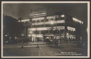 Ansichtskarte "Berlin bei Nacht: Europa Haus", Stresemannstraße [3/3]