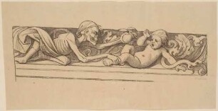 Zierleiste mit dem Tod, der ein Kind raubt