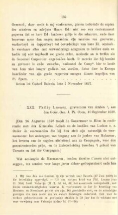 XXX. Philip Lucasz, gouverneur van Ambon, aan den Gouv.-Gen. J. Pz. Coen, 10 September 1628