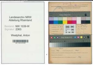 Entnazifizierung Anton Westphal , geb. 04.04.1906 (Verwalter)