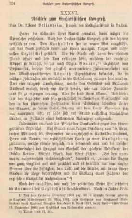 374-379 Nachlese zum Eucharistischen Kongreß