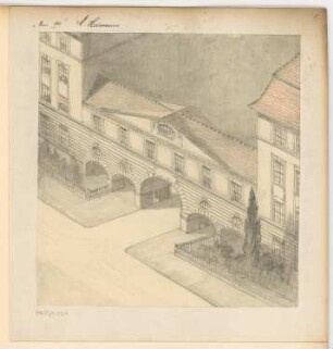 Torbau, Berlin-Steglitz Monatskonkurrenz Oktober 1908: Perspektivische Ansicht