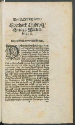 Unser Gruß zuvor / liebe Getreue