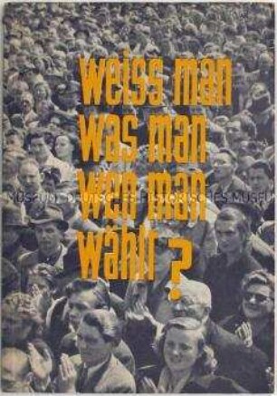 Informationsschrift über die Programme der vier Parteien im Bundestag zur Bundestagswahl 1961