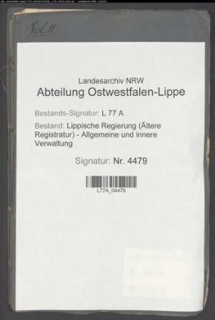 Nachrichterdienst und Wrasenmeistereien zu Lemgo, Detmold, Bösingfeld und Silixen, Bd. 2