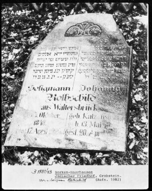 Grabstein Seligmann Rothschild & Johanna Rothschild