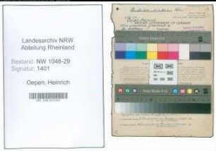 Entnazifizierung Heinrich Oepen , geb. 03.04.1888 (Beamter)